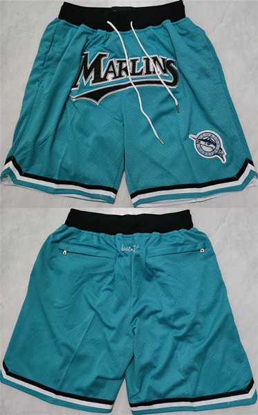 Mens Miami Marlins Blue Shorts (Run Small)